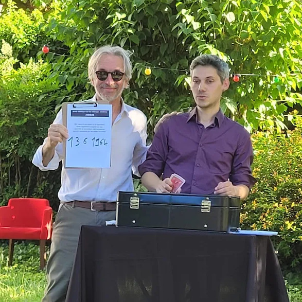 Aurélien en intervention lors d'une garden party