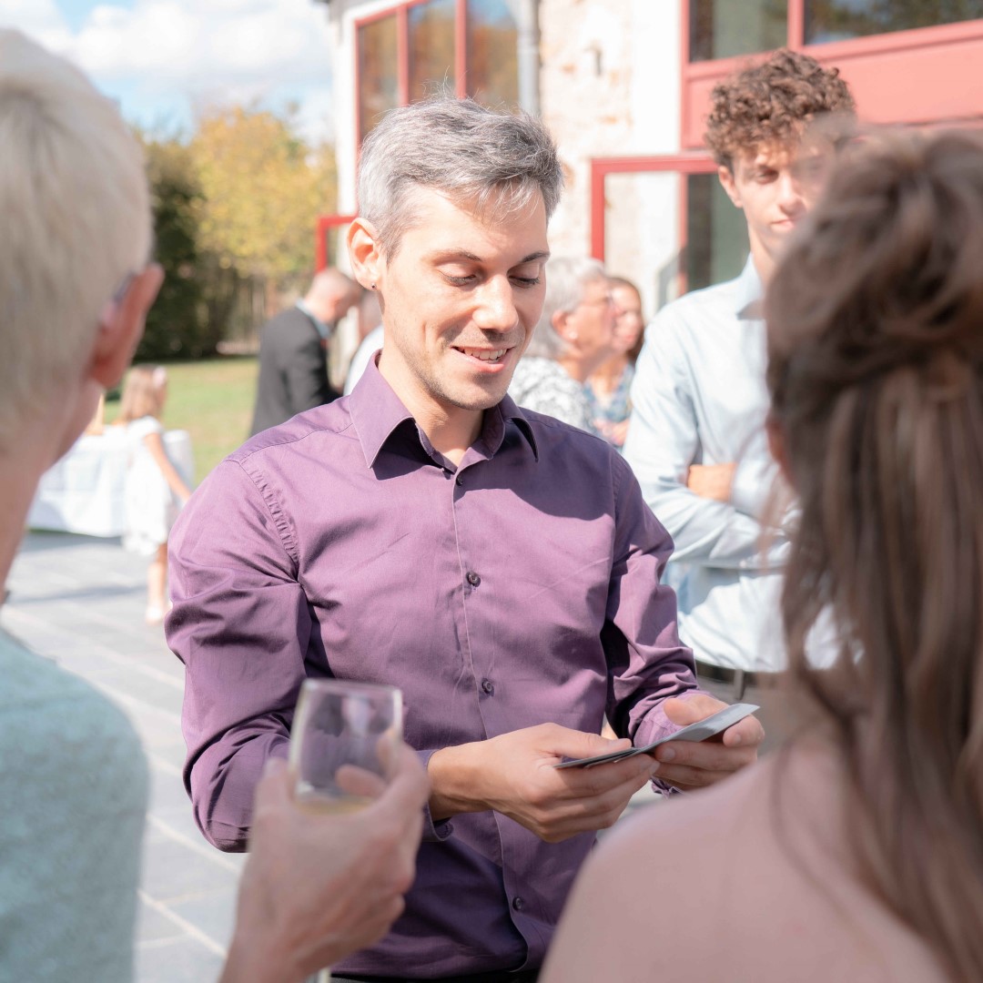 Aurélien en intervention lors d'une garden party