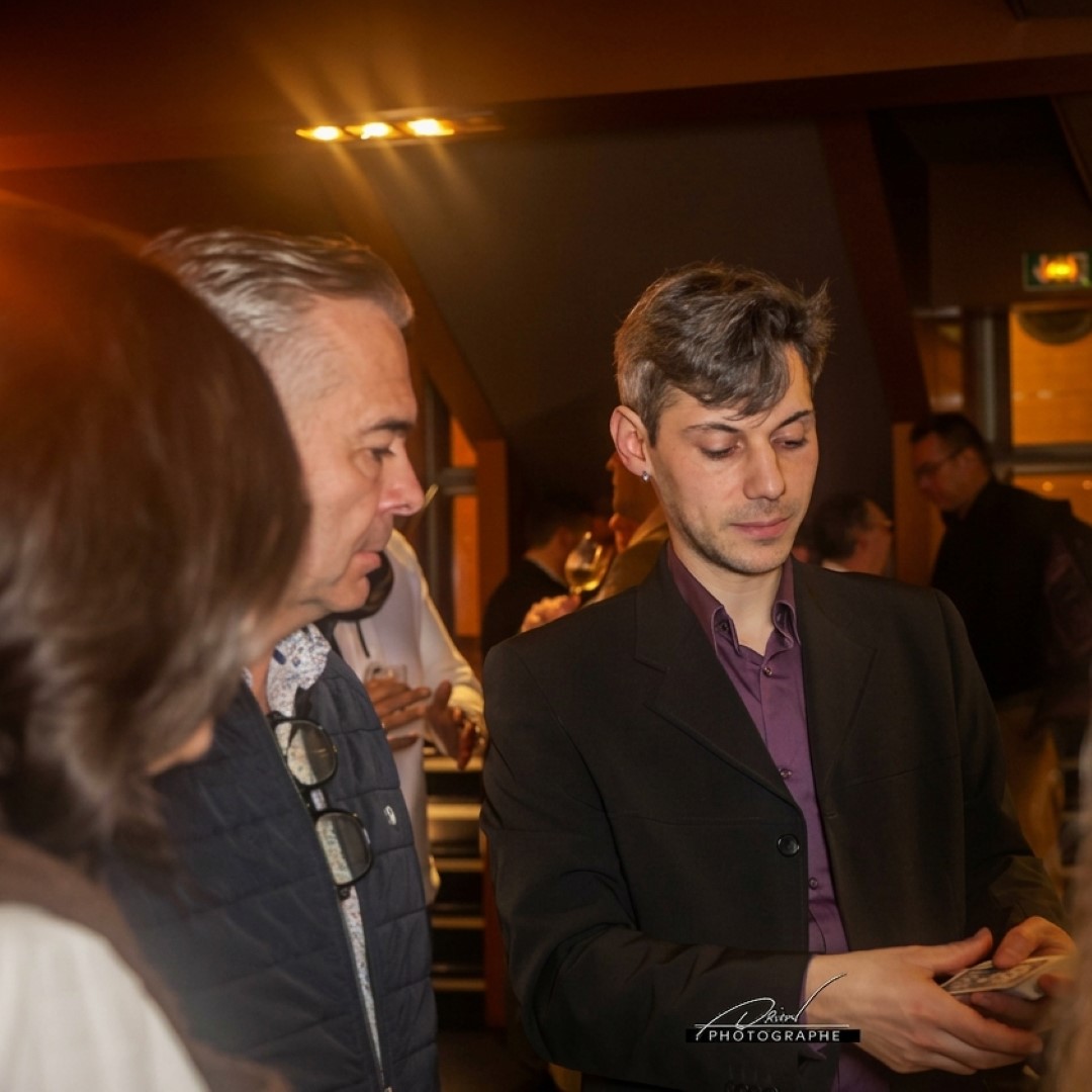 Aurélien en intervention lors d'une garden party
